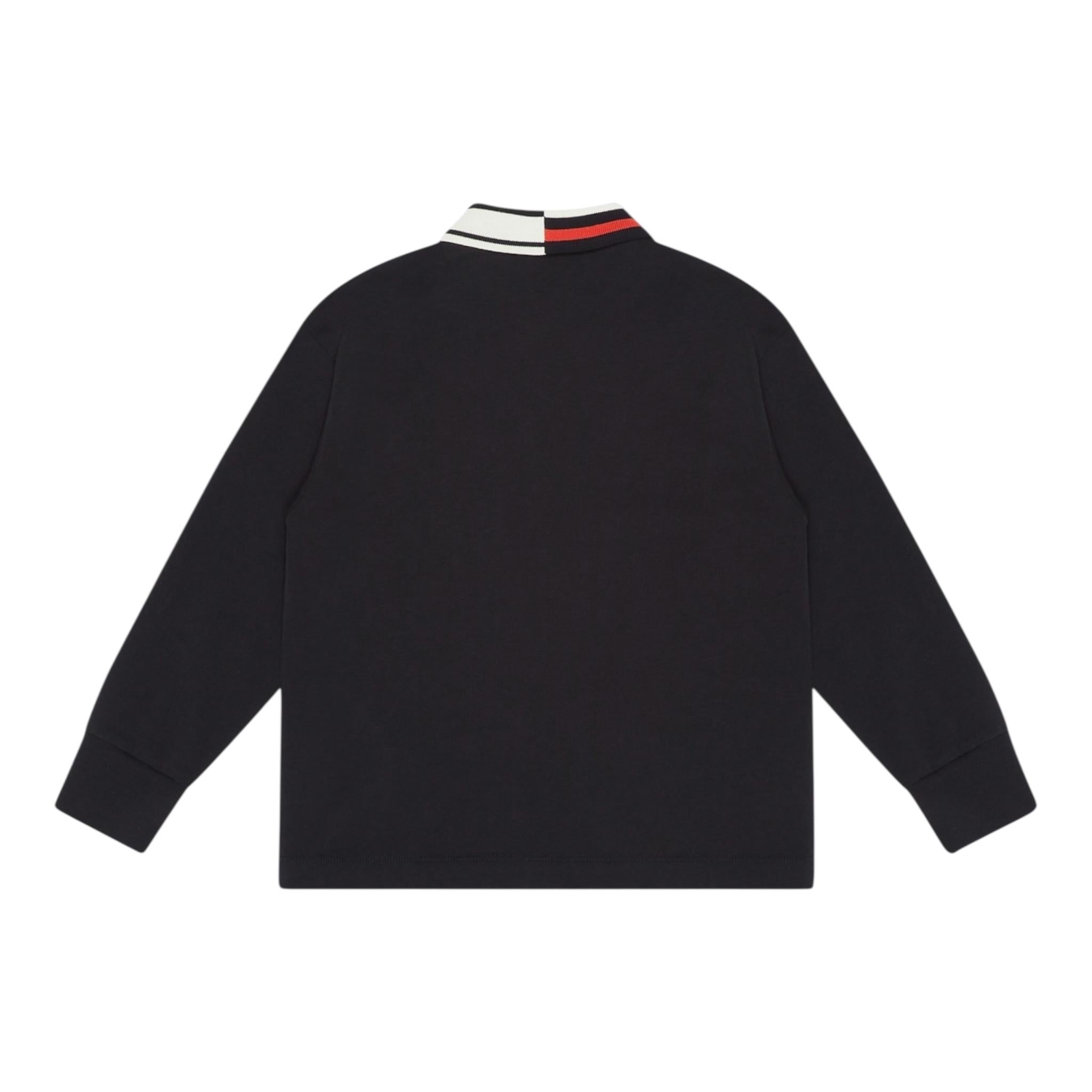 Emporio Armani Polo Manica Lunga Tinta Unita con Logo per Bambino 6D4FJ3 BLU EMPORIO ARMANI 