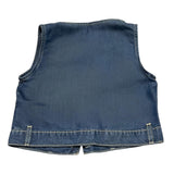 Lu Lu By Miss Grant Gilet In Denim Tinta Unita per Bambina LL3413 BLU LU LU BY MISS GRANT 