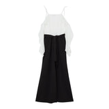 Liu Jo Tuta Bicolore Manica Lunga per Bambina GA5157 BIANCO/NERO LIU JO 