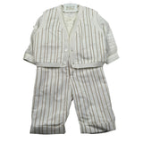 Marlu' Completo 3 Pezzi Camicia-Pantalone-Gilet per Neonato EM60461 PANNA MARLU' 