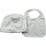 Moschino Set Cappello-Bavetta Tinta Unita per Neonato MUY081 PANNA MOSCHINO 