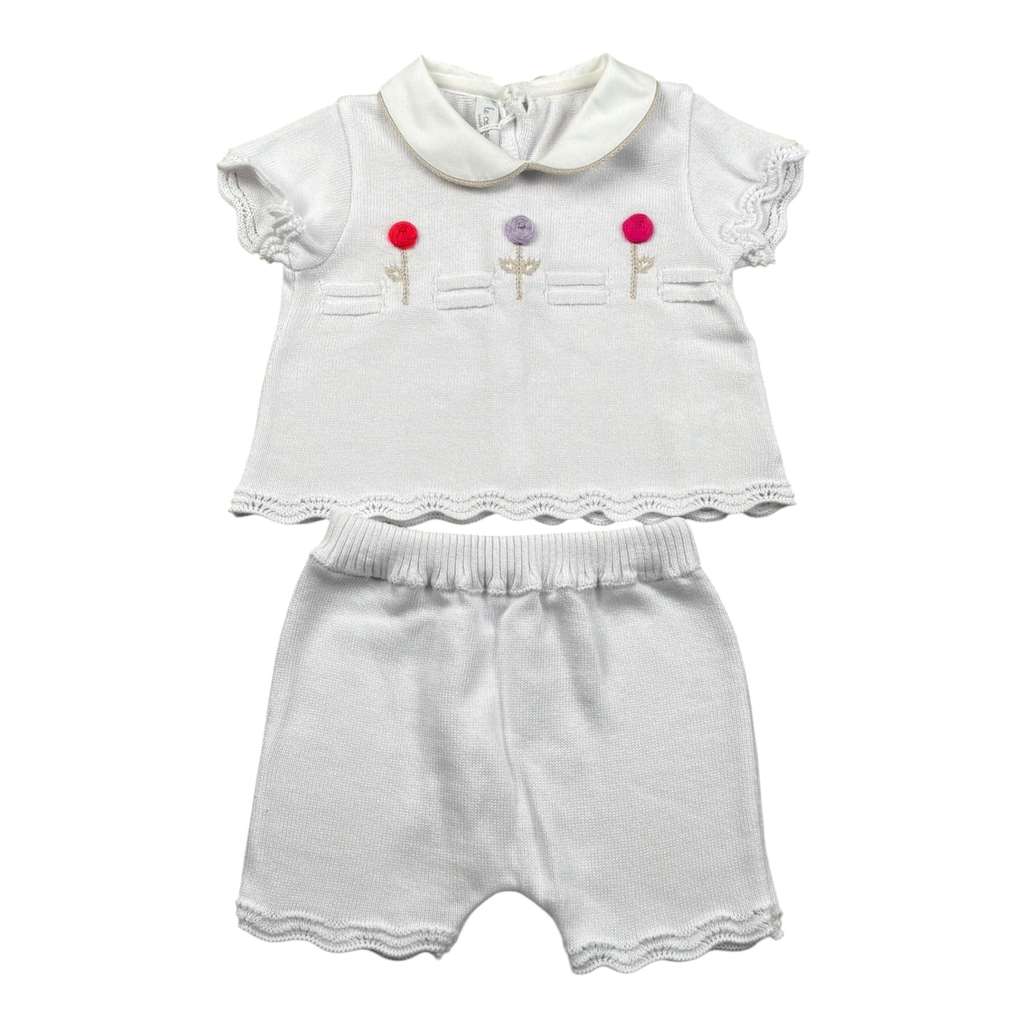 Le Coconne Completo 2 Pezzi Maglia-Coulotte per Neonata LCN2471 BIANCO LE COCONNE 