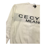 CECYLE maglia girocollo tinta unita con ricami Panna per Bambina BY1855 PANNA CECYLE 