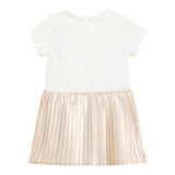 Michael Kors Abito Mezza Manica con Gonna In Contrasto per Neonata R30308X BIANCO MICHAEL KORS 