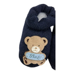 STORY LORIS babbucce tinta unita con orso Blu per Neonato 2835 BLU STORY LORIS 