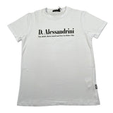 Daniele Alessandrini T-Shirt Girocollo Tinta Unita con Stampa per Bambino 1236M00228X BIANCO DANIELE ALESSANDRINI 
