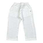 Petit Indi Pantalone Tinta Unita con Elastico In Vita per Bambino SS25BK8140X BIANCO PETIT INDI 