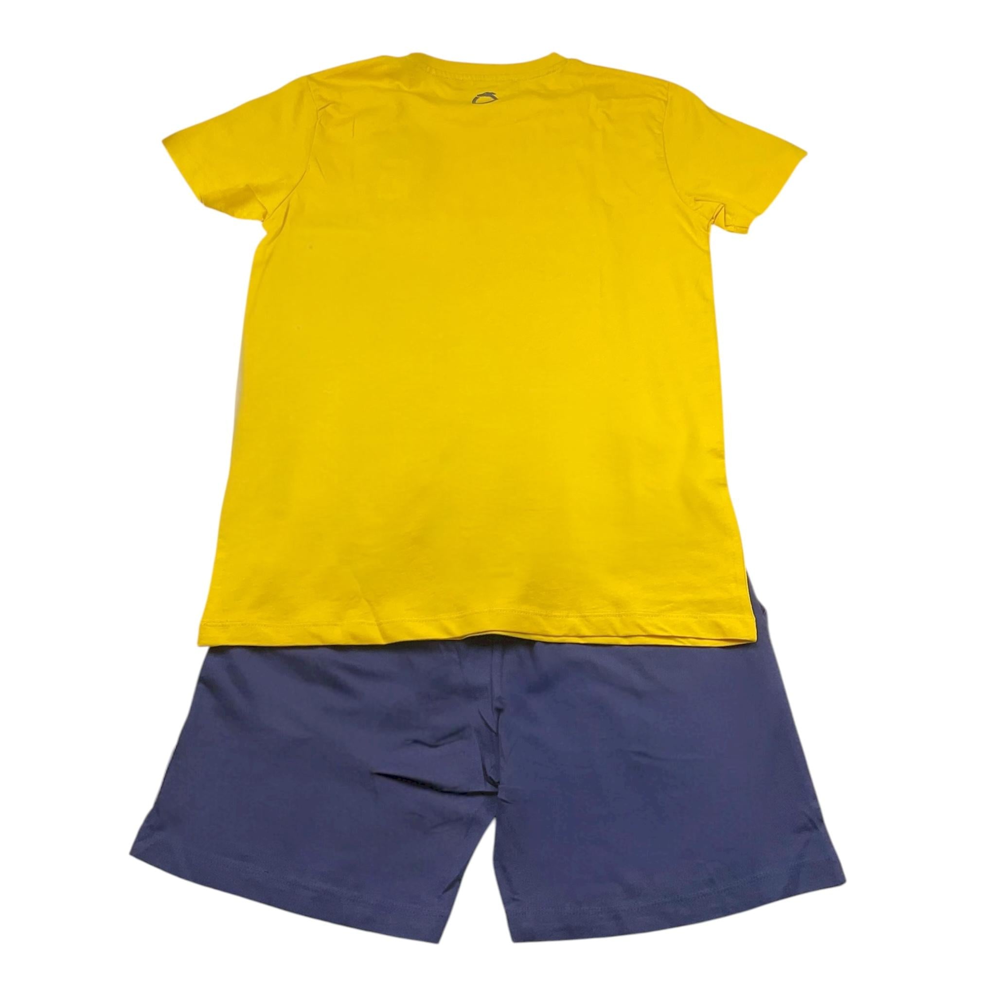 Trussardi Completo 2 Pezzi Bicolore T-Shirt-Bermuda per Bambino XBP24001CJ GIALLO/BLU TRUSSARDI 