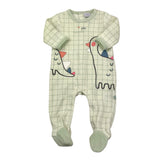 YATSI BABY tutina bicolore con stampa dinosauro Verde per Neonato 24200306 VERDE YATSI BABY 