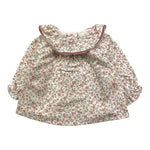 MARLU' camicia tinta unita con fantasia fiori Bianco per Neonata IG2031 BIANCO MARLU' 