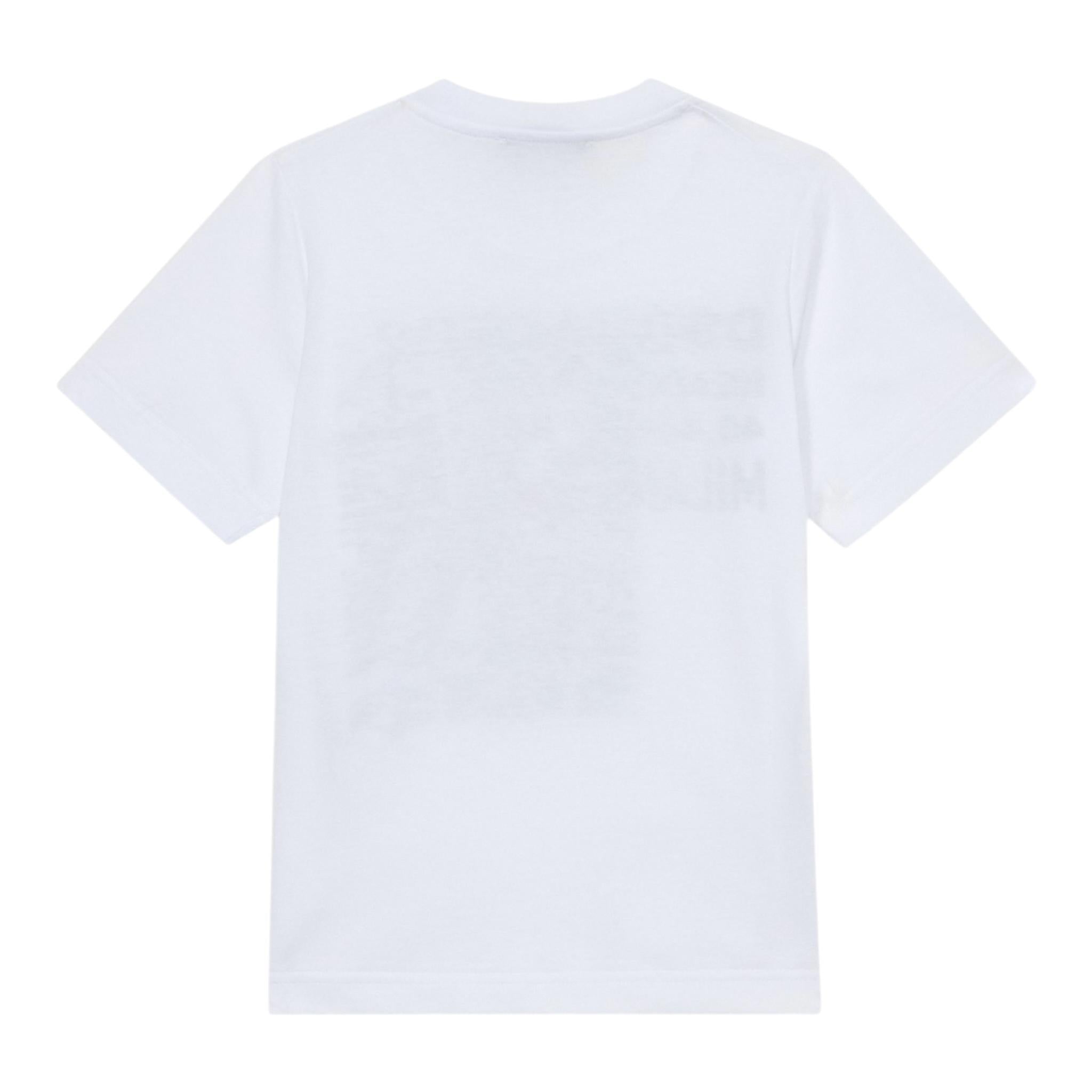 Dsquared2 T-Shirt Girocollo Tinta Unita con Stampa per Bambino 2DQ2801 BIANCO DSQUARED2 