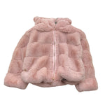 FRANCESCA CONOCI pelliccia tinta unita con zip e cappuccio Rosa per Bambina 2709 ROSA FRANCESCA CONOCI 