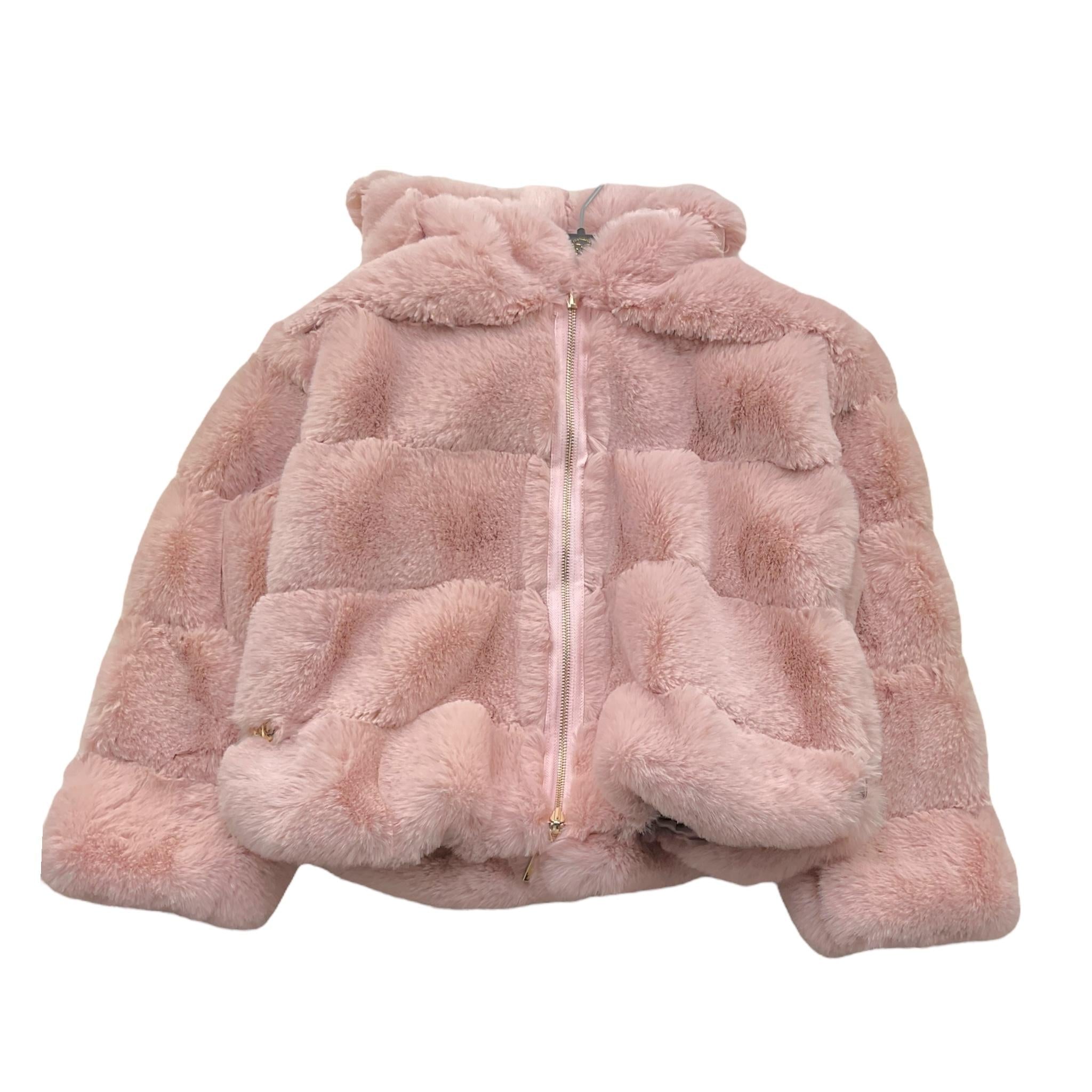 FRANCESCA CONOCI pelliccia tinta unita con zip e cappuccio Rosa per Bambina 2709 ROSA FRANCESCA CONOCI 