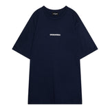 Dsquared2 T-Shirt Girocollo Tinta Unita con Stampa per Bambino DQ2478 BLU DSQUARED2 