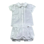 Le Bebe Completo 2 Pezzi Camicia-Culotte per Neonato LBB5323 BIANCO LE BEBE 
