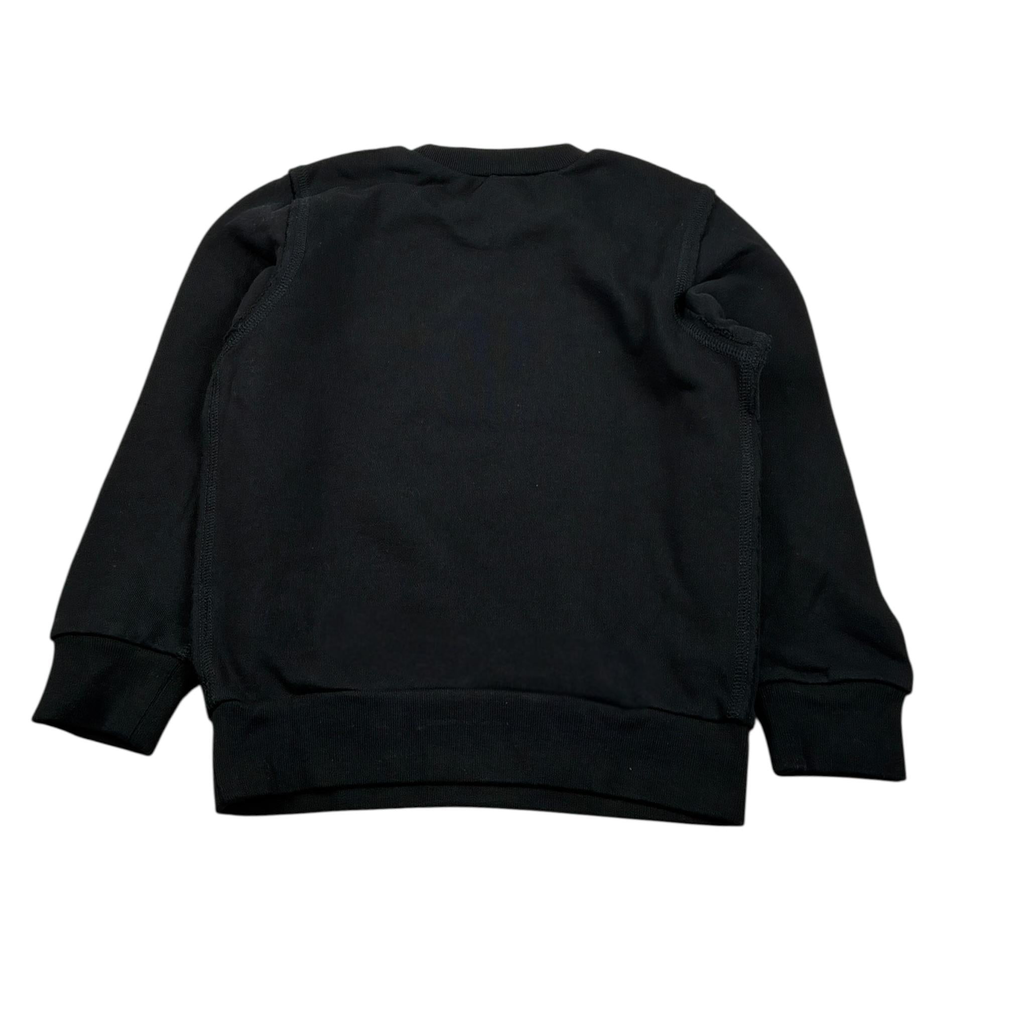 N°21 Felpa Girocollo tinta unita con Stampa Nero per Bambino N21435N0033 NERO N°21 