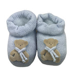 STORY LORIS babbucce tinta unita con orso Azzurro per Neonato 32033 AZZURRO STORY LORIS 