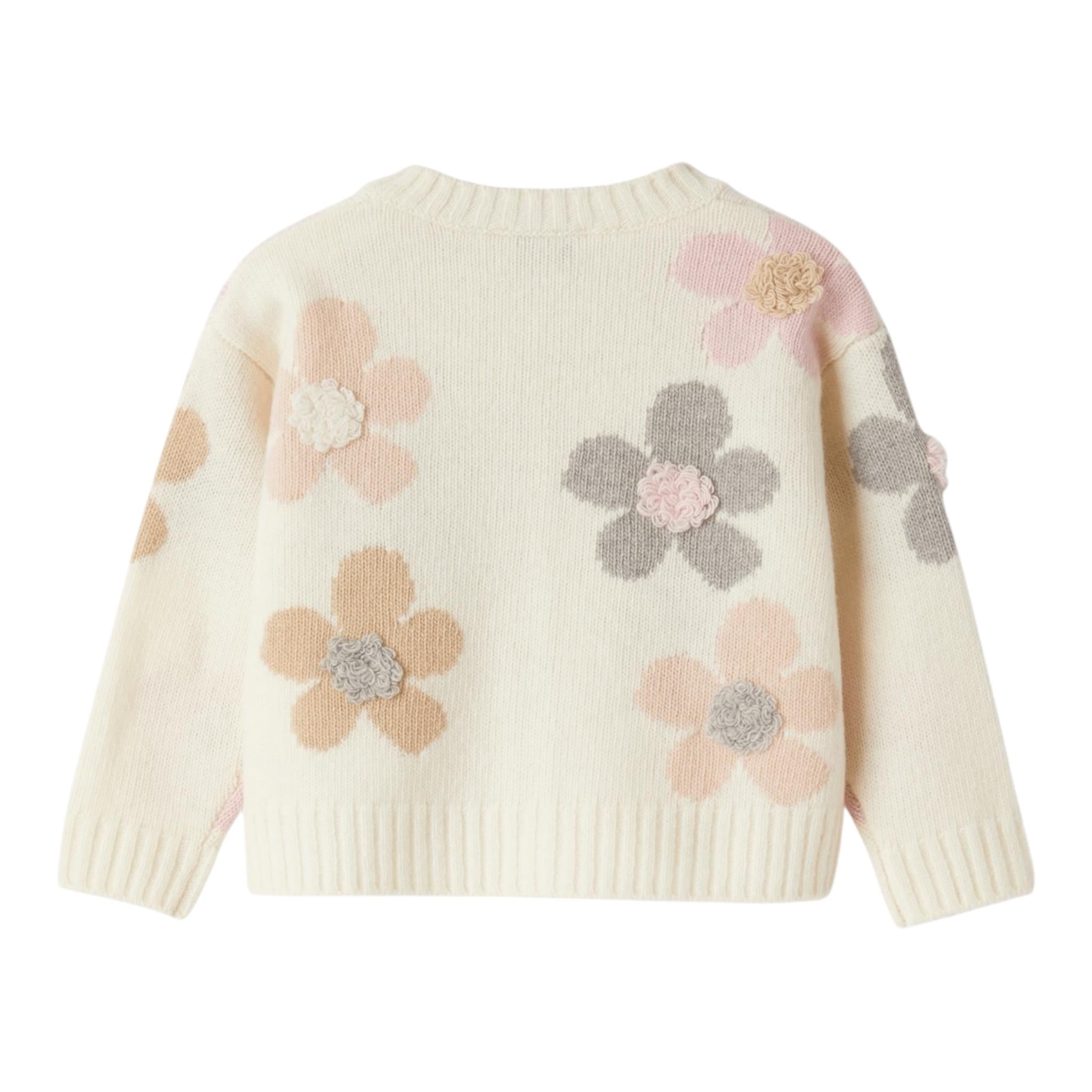 IL GUFO maglia girocollo tinta unita con ricami Panna per Neonata A24GF2438EM220N PANNA IL GUFO 