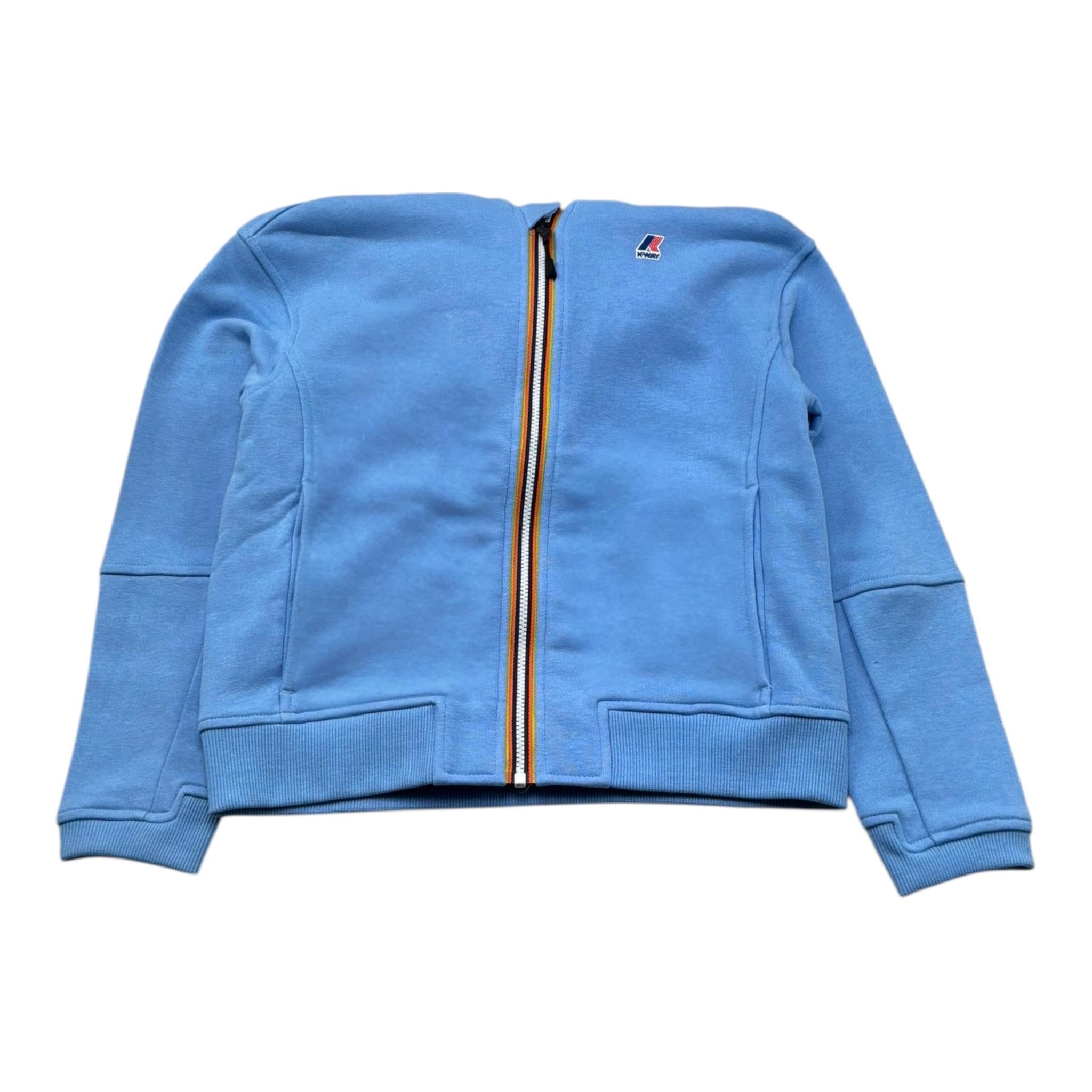 K-Way Felpa Tinta Unita con Cappuccio E Zip per Bambino K2142RW AZZURRO K-WAY 