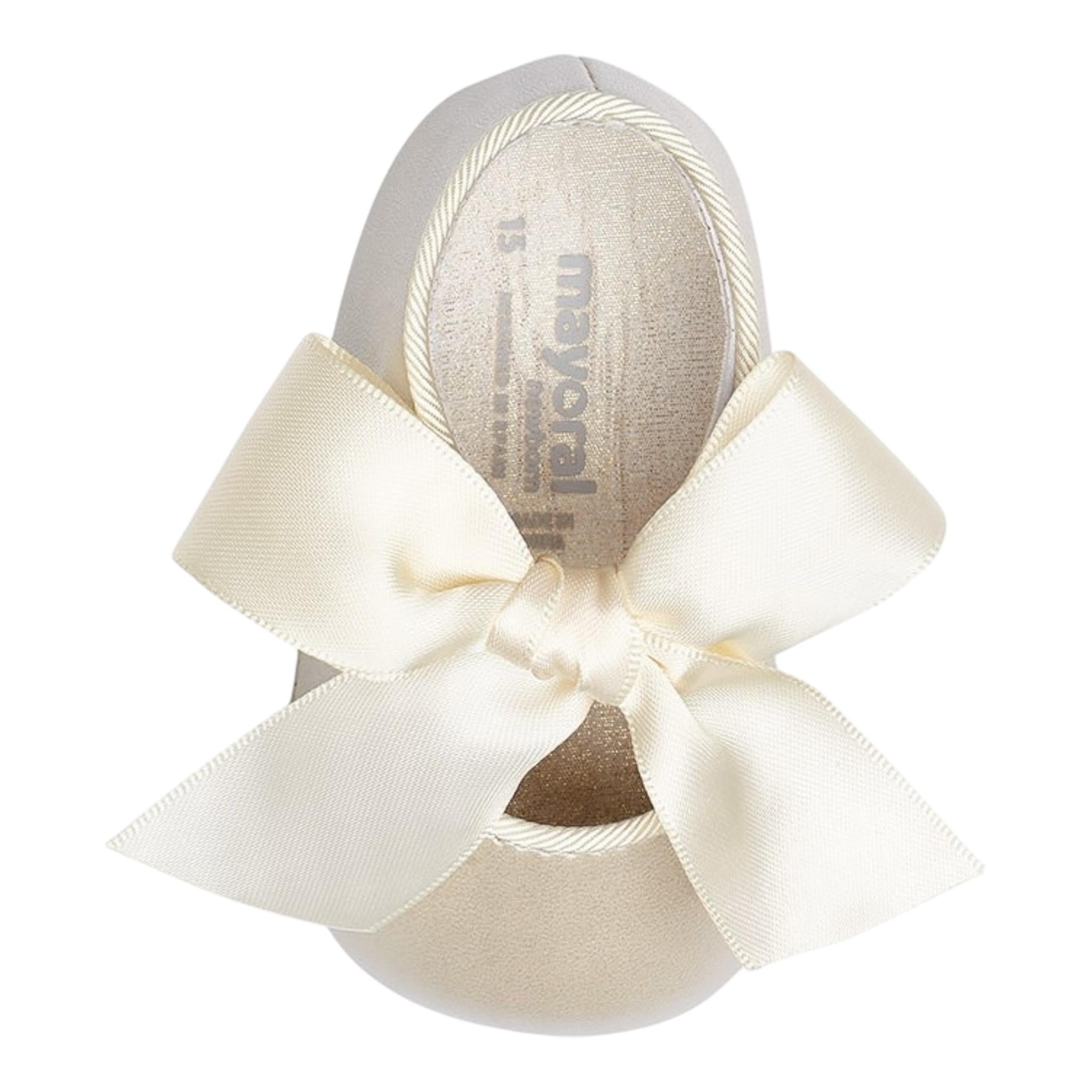 Mayoral Ballerina Tinta Unita con Nastro per Neonata 9710 BEIGE MAYORAL 