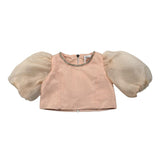 Miss Grant Camicia Mezza Manica Tinta Unita per Neonata MG1334 PESCA MISS GRANT 