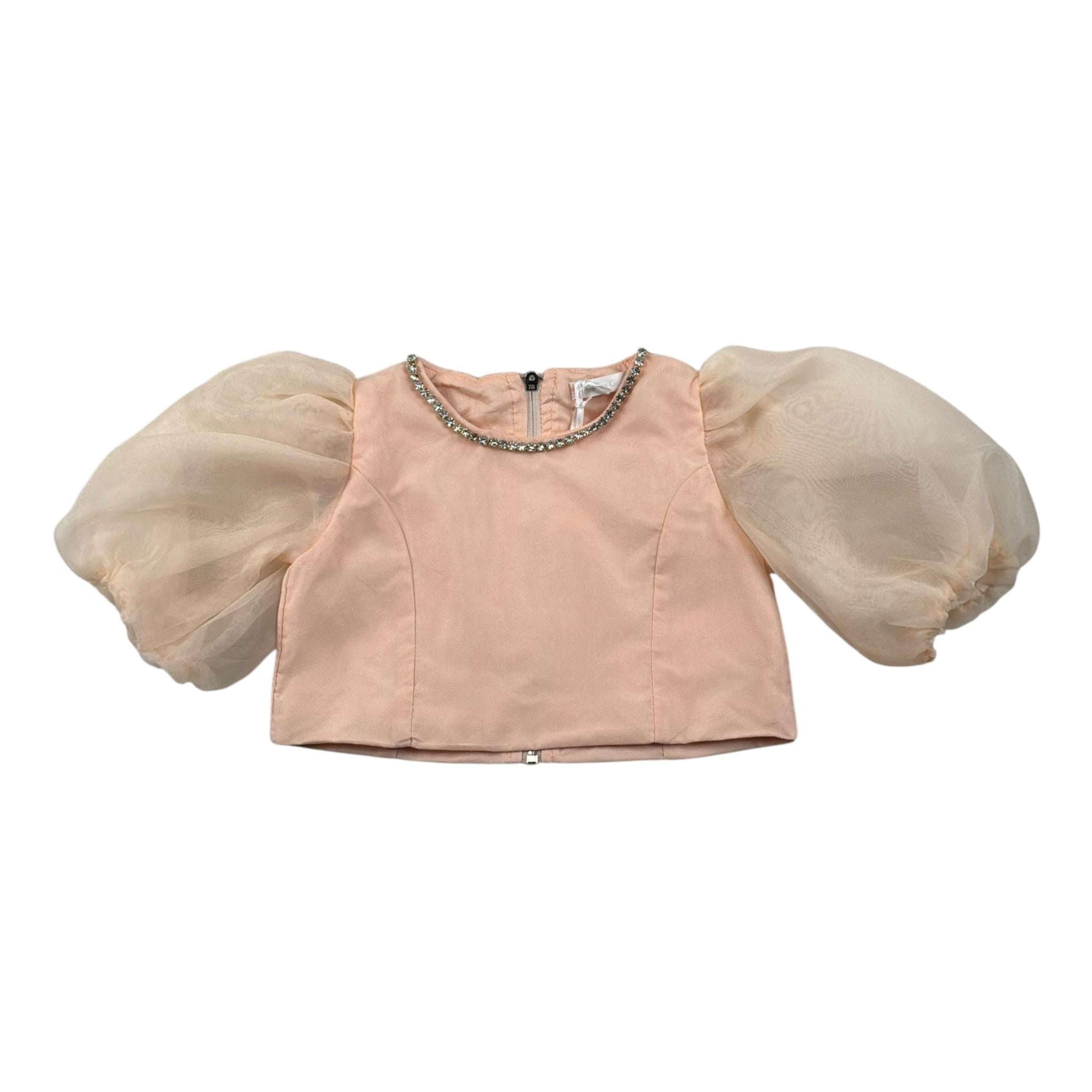 Miss Grant Camicia Mezza Manica Tinta Unita per Neonata MG1334 PESCA MISS GRANT 