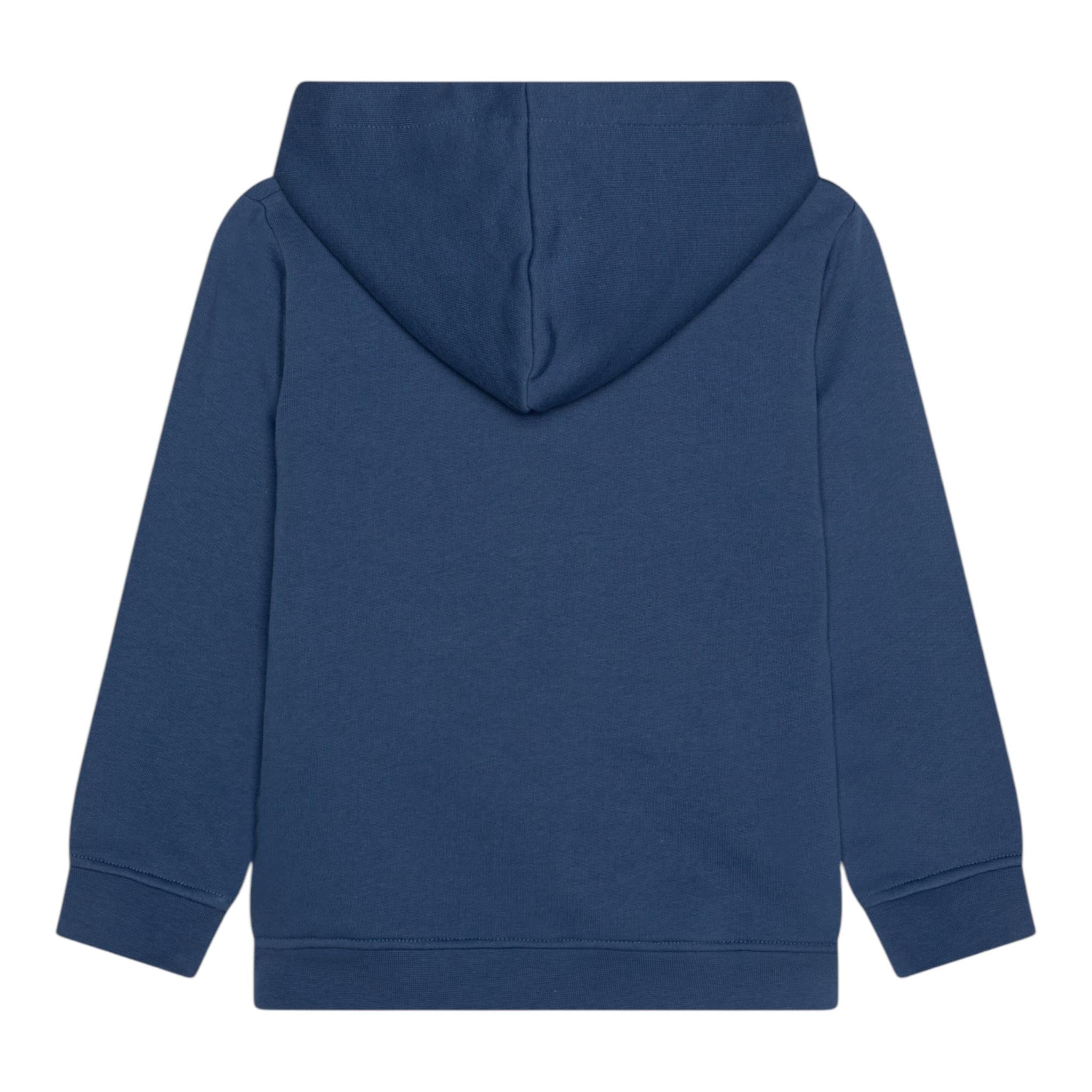 STELLA McCARTNEY felpa chiusa cn cappuccio tinta unita con stampa Blu per Neonato TV4P70 BLU STELLA McCARTNEY 