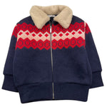 TRUSSARDI giubbino in maglia tinta unita cn colletto in contrasto Blu per Bambino TGA25047GB BLU TRUSSARDI 