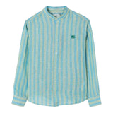 Etro Camicia Tinta Unita con Stampa per Bambino GW5P40 AZZURRO ETRO 
