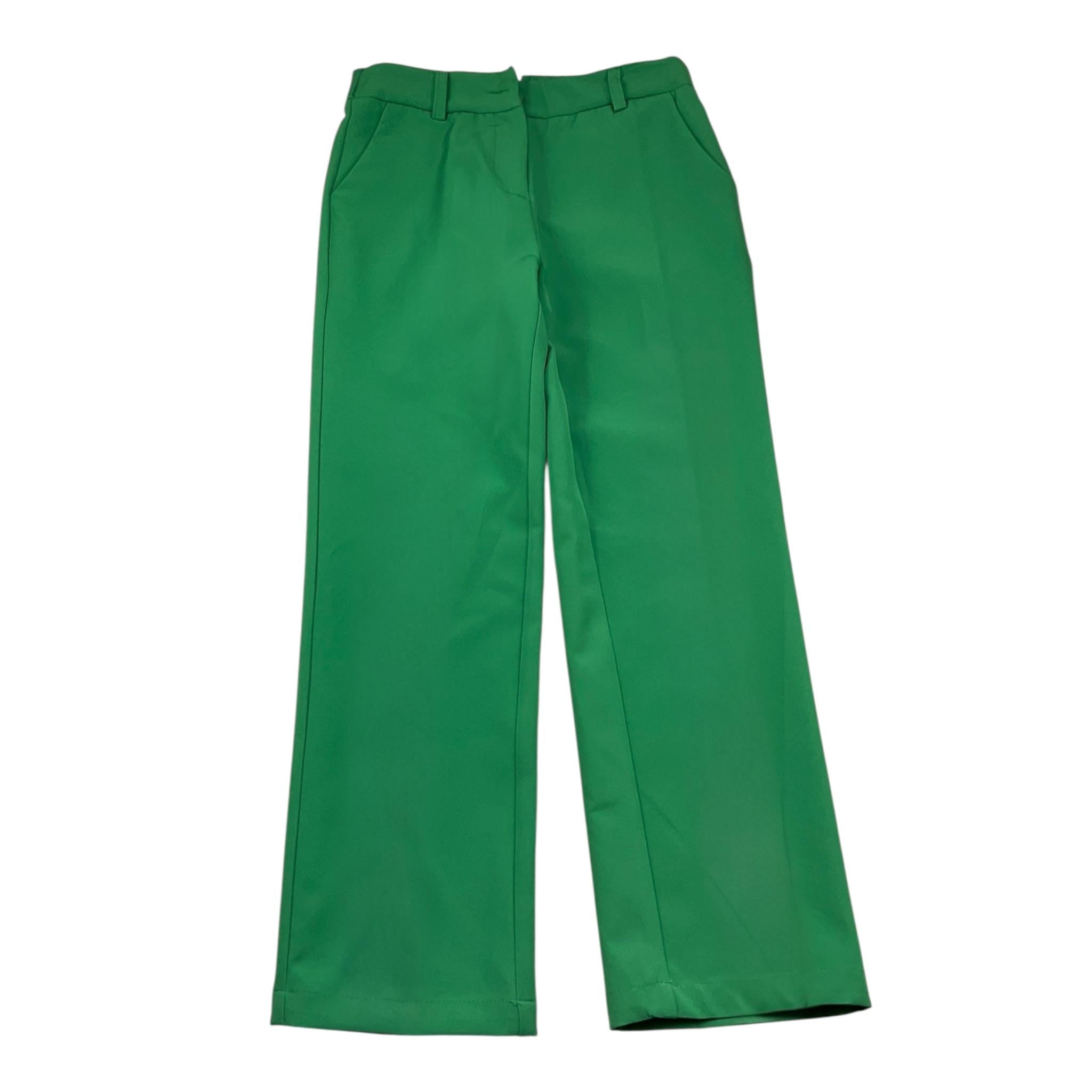 Manila Grace Pantalone Tinta Unita con Elastico In Vita per Bambina DBIEI VERDE MANILA GRACE 