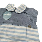 Juliana Pagliaccetto Mezza Manica Fantasia A Righe Azzurro Polvere per Neonato 25169X AZZURRO POLVERE JULIANA 