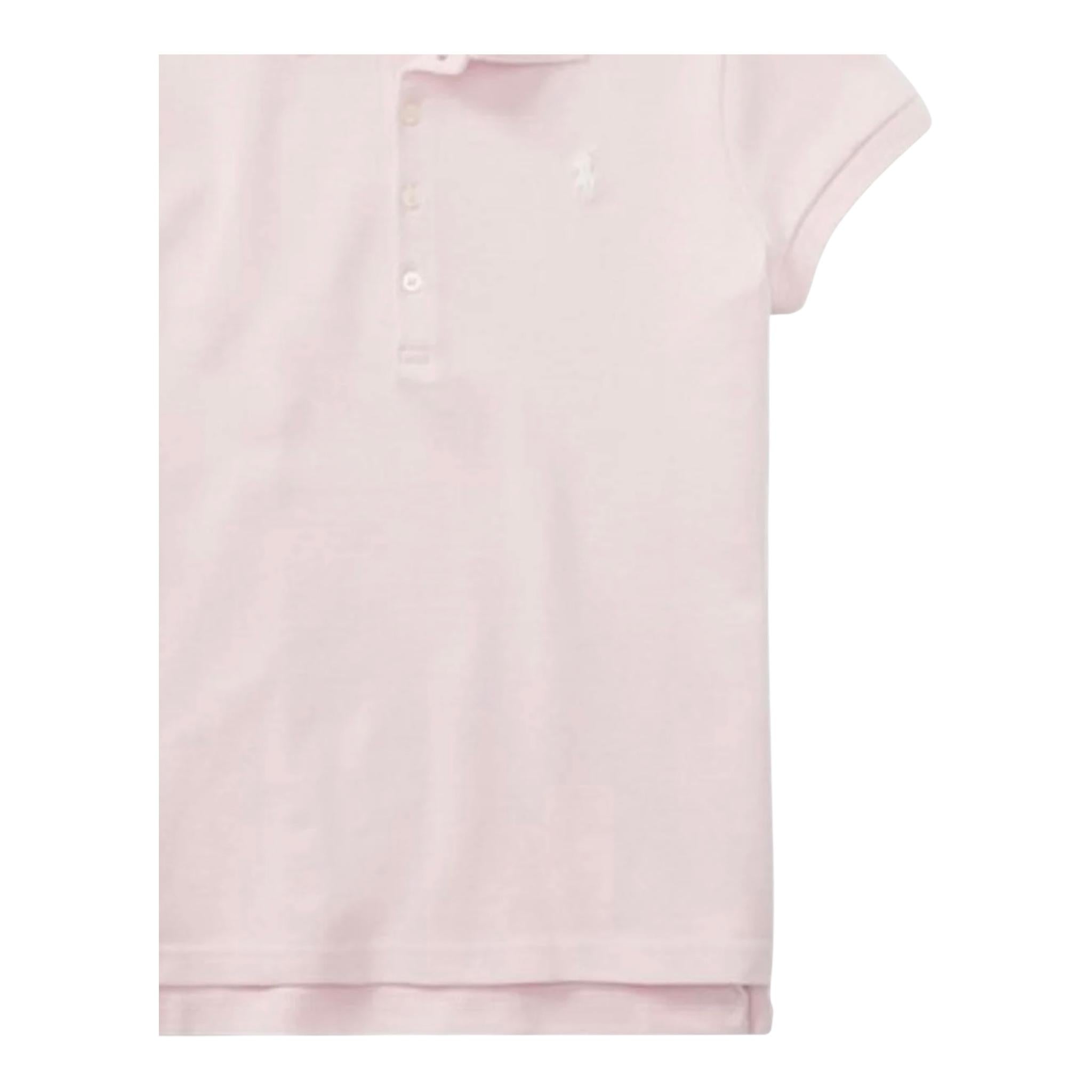 Ralph Lauren Polo Mezza Manica Tinta Unita con Logo per Bambina 312573242011 ROSA RALPH LAUREN 