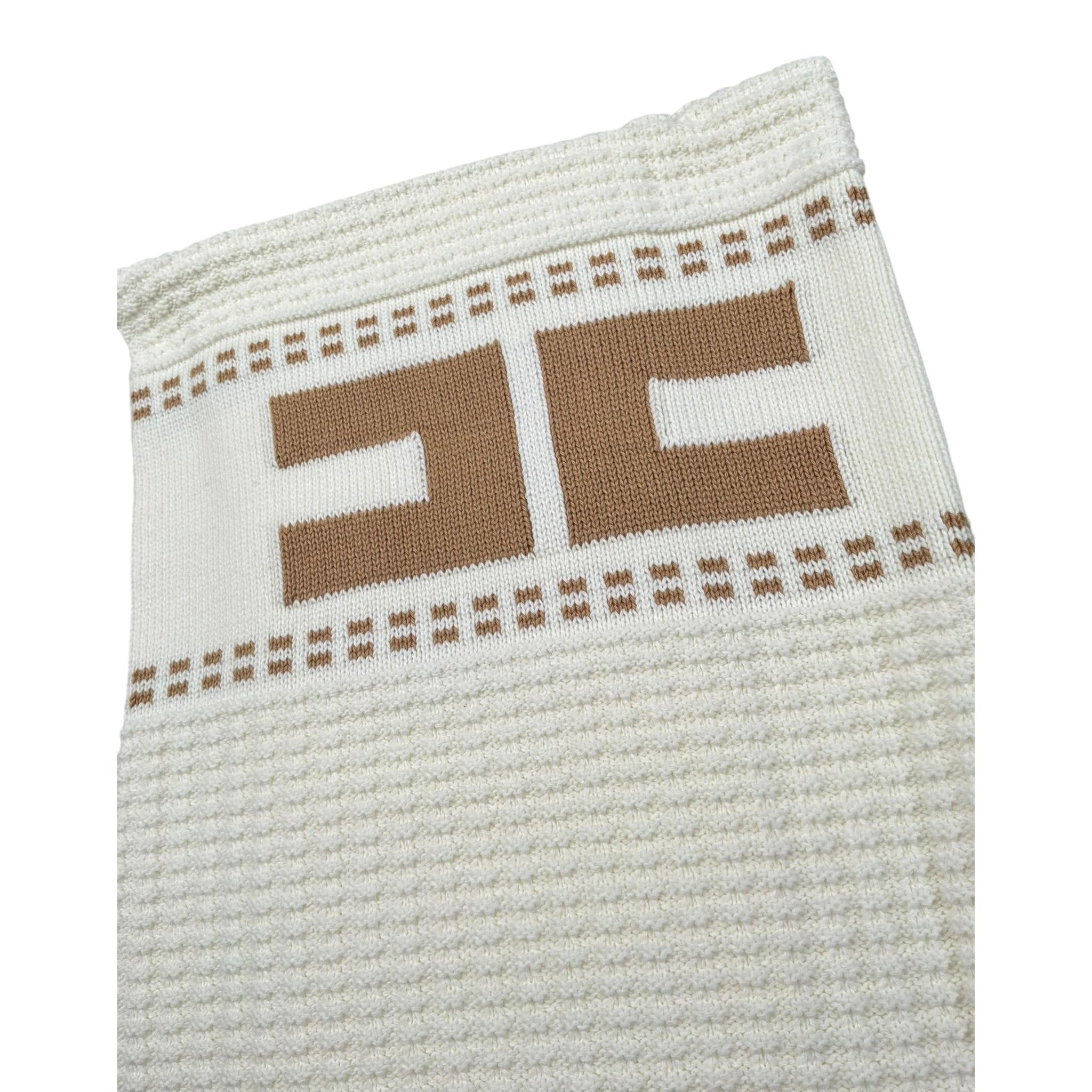 Elisabetta Franchi Coperta Tinta Unita con Stampa per Neonata ENCO055 PANNA ELISABETTA FRANCHI 