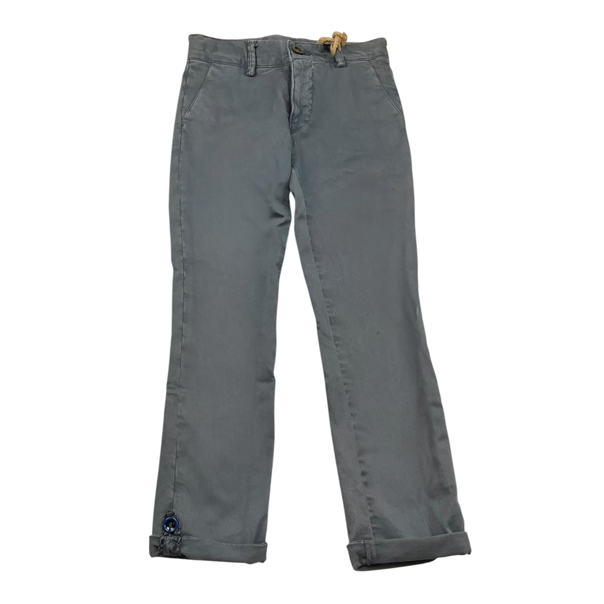 Trentadue Giri Pantalone Tinta Unita con Girovita Regolabile per Bambino P010J GRIGIO TRENTADUE GIRI 