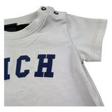 John Richmond Completo 2 Pezzi T-Shirt-Bermuda per Neonato RIP26022CJ GRIGIO/BLU JOHN RICHMOND 