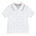 Boss Polo Mezza Manica Tinta Unita per Neonato J52099 BIANCO BOSS 
