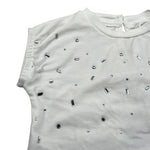 M+E' T-Shirt Girocollo tinta unita con Brillantini Bianco per Neonata UE1821 BIANCO M+E' 