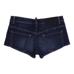 Dsquared2 Short In Denim Tinta Unita con Tasche per Bambina DQ2837 BLU DSQUARED2 