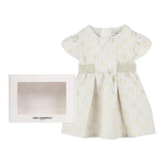 Karl Lagerfeld Abito Mezza Manica Tinta Unita con Stampe per Neonata Z30515 PANNA KARL LAGERFELD 