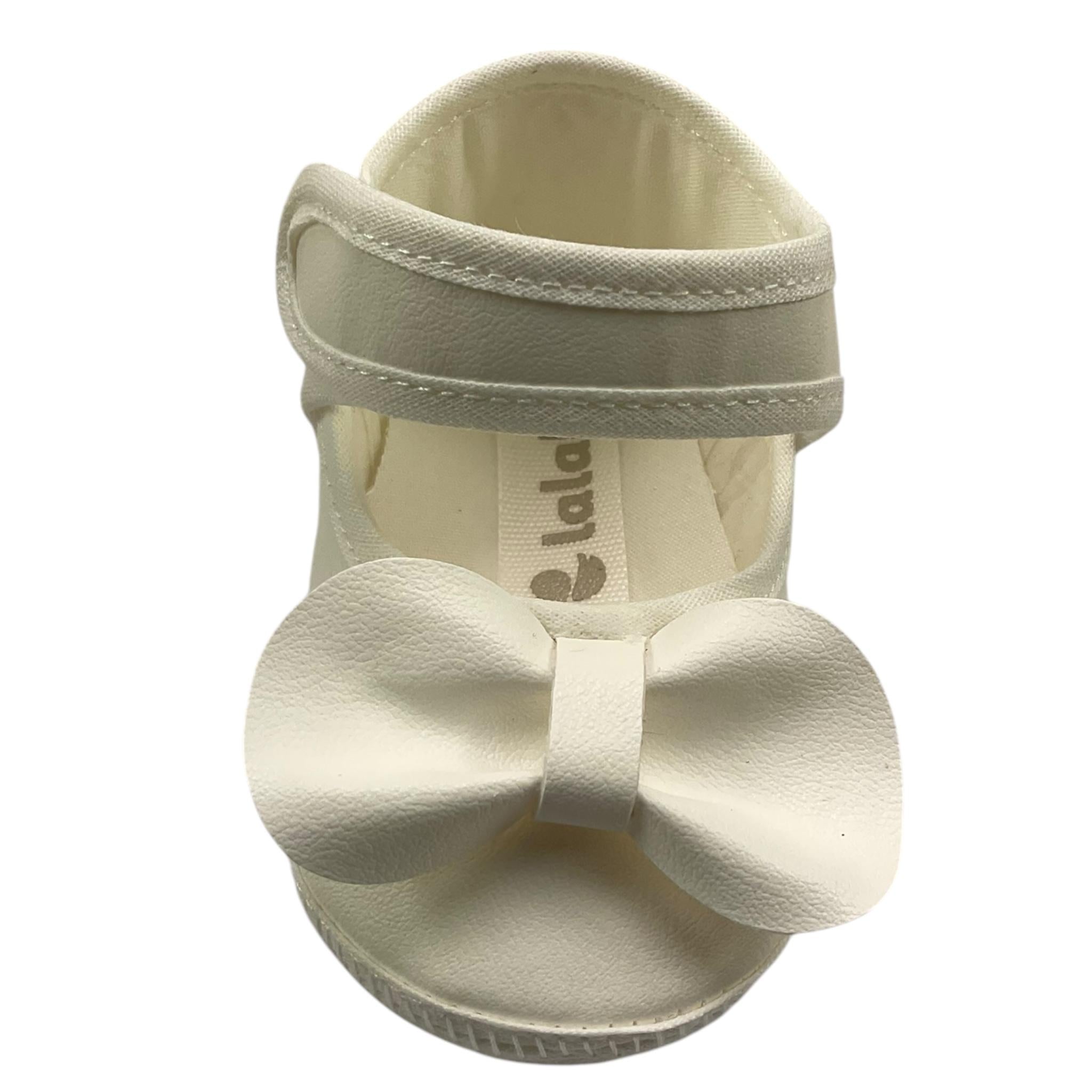 LALALU' sandalo tinta unita con fiocco Bianco per Neonata SL08N BIANCO LALALU' 