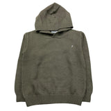 DONDUP maglia tinta unita cn cappuccio e ricamo logo Verde per Bambino DMMA005 VERDE DONDUP 