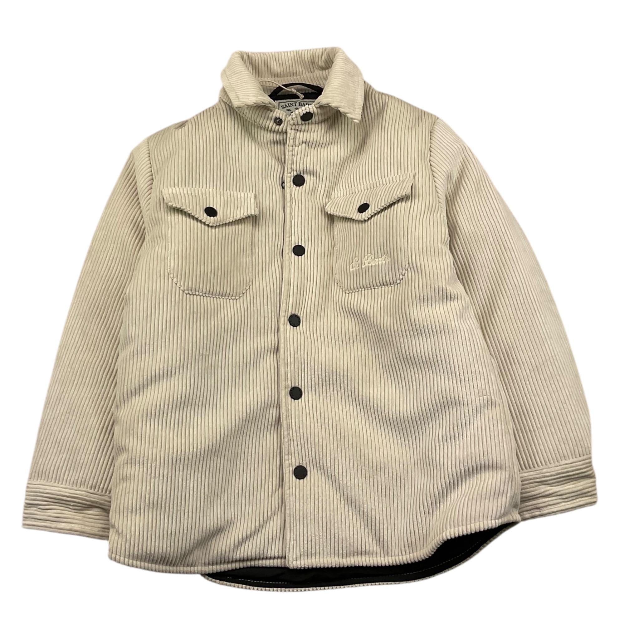 SAINT BARTH giubbino effetto camicia in camoscio tinta unita Beige per Bambino CHALET BEIGE SAINT BARTH 
