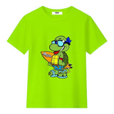 Mousse T-Shirt Tinta Unita con Stampa per Bambino NINJASURFFF VERDE MOUSSE 