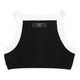 Balmain Top Tinta Unita con Profili In Contrasto per Bambina BW8B52 NERO BALMAIN 