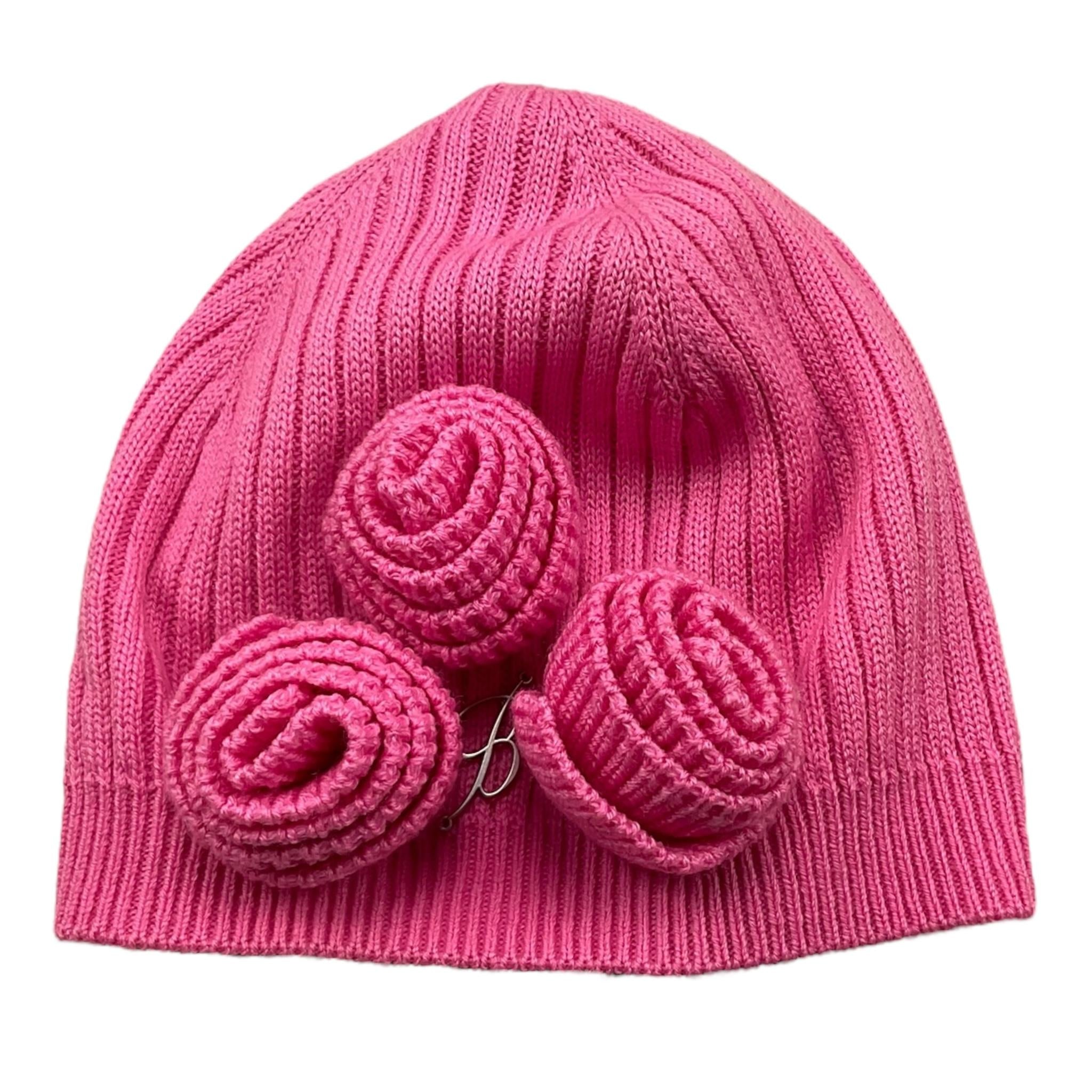 MISS BLUMARINE cappello tinta unita con rose Rosa per Bambina IF3182 ROSA MISS BLUMARINE 