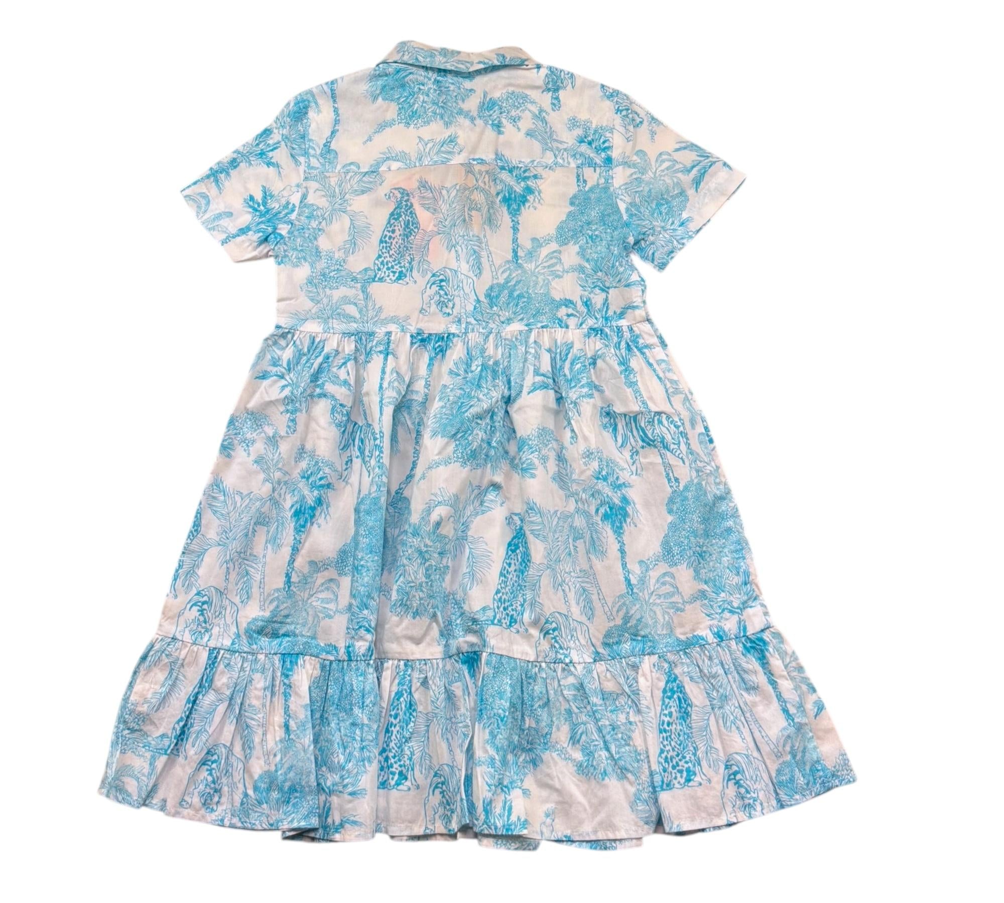 Saint Barth Abito Mezza Manica Tinta Unita Stampa Fantasia per Bambina MISSY BIANCO/AZZURRO SAINT BARTH 