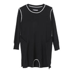 MAISON MARGIELA abito manica lunga tinta unita cn cuciture in constrato Nero per Bambina M60646 NERO MAISON MARGIELA 