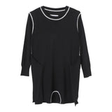 MAISON MARGIELA abito manica lunga tinta unita cn cuciture in constrato Nero per Bambina M60646 NERO MAISON MARGIELA 