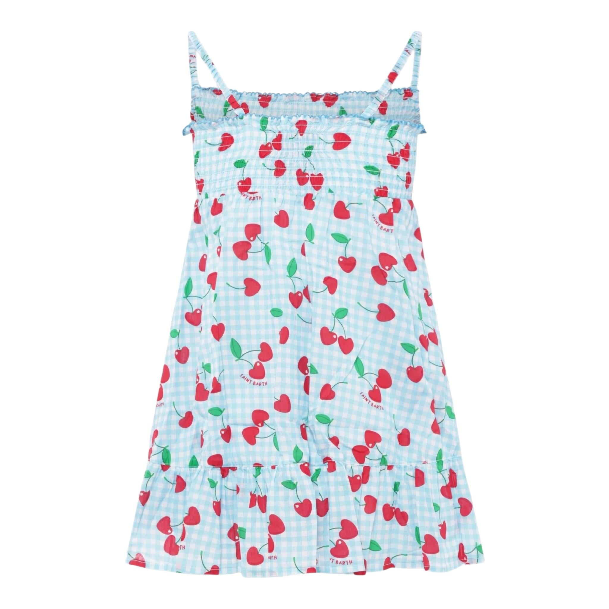 Saint Barth Abito Bretelline Tinta Unita per Bambina MKI000104 AZZURRO SAINT BARTH 