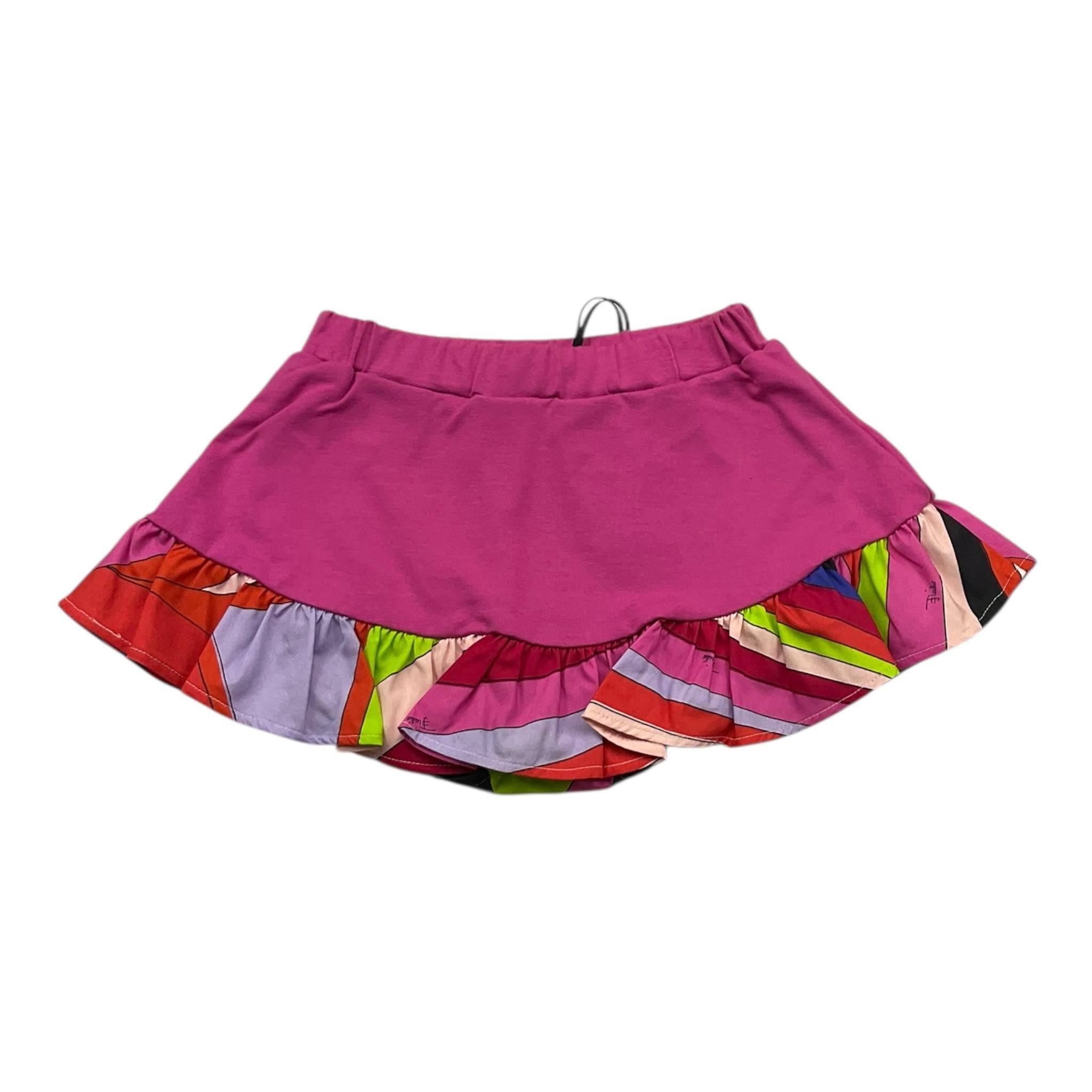 EMILIO PUCCI gonna tinta unita con coulotte Fuxia per Neonata PT7001 FUXIA EMILIO PUCCI 